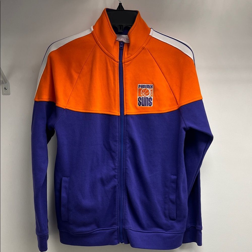 Mitchell & Ness Kids Phoenix Suns Jacket in Orange and Purple